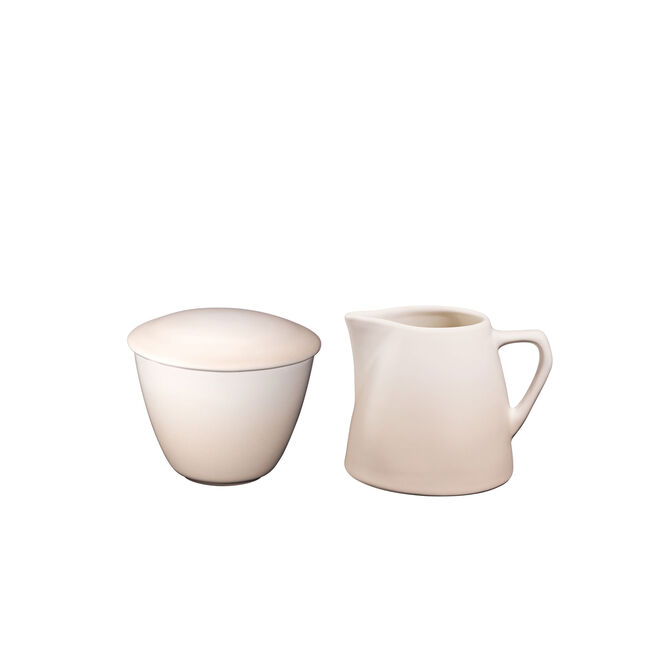Le Creuset Stoneware Cream & Sugar Set - Cherry | ECS Coffee Inc