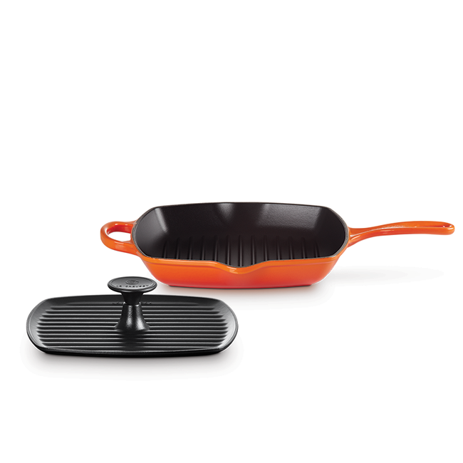 Square Skillet Grill and Panini Press Set Le Creuset