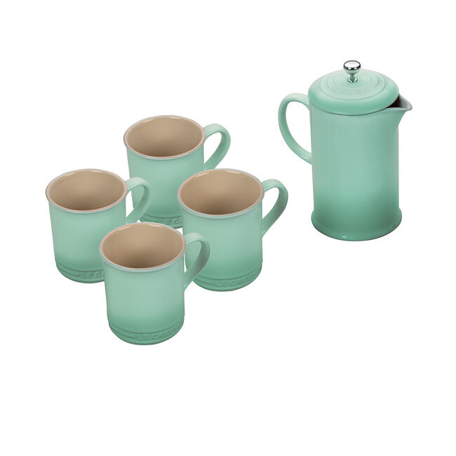 French Press and Set of 4 Classic Mugs, view 1