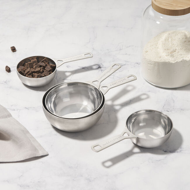 KitchenCraft Lot De 4 Tasses à Mesurer Américaines En Inox - Idéal Recettes US