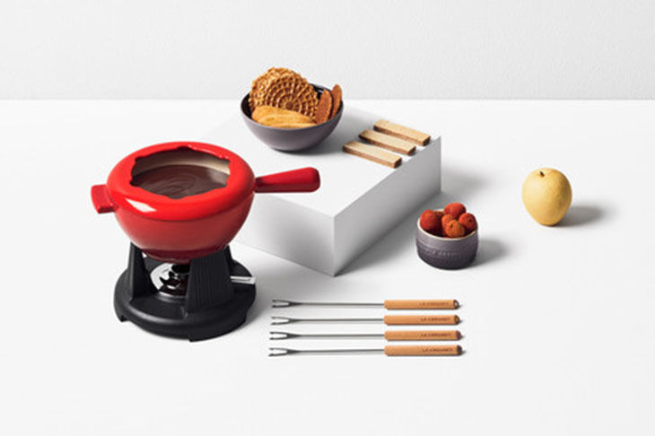 【未使用】LE CREUSET COMPACT Fondue Set 18cm Chocolate Fondue - Recipe | Le Creuset