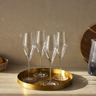 Ensemble de 4 fl&ucirc;tes &agrave; champagne