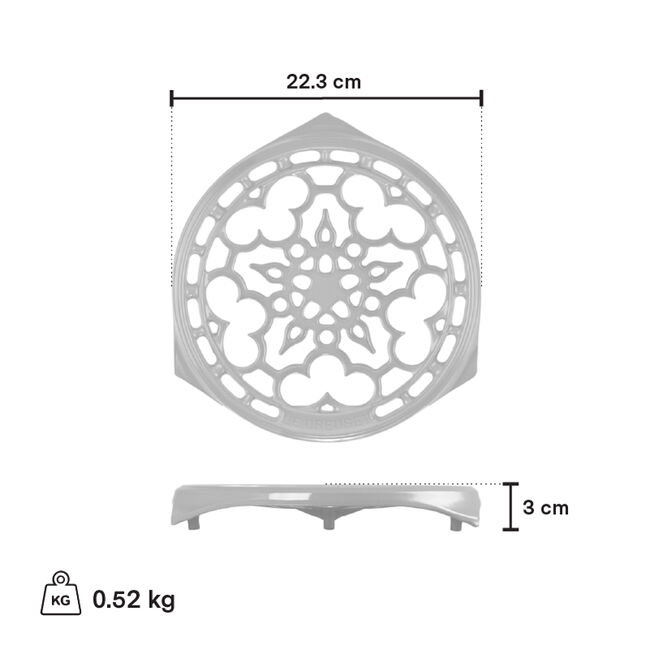 Deluxe Round Trivet - Enamelled Cast Iron Trivet| Le Creuset