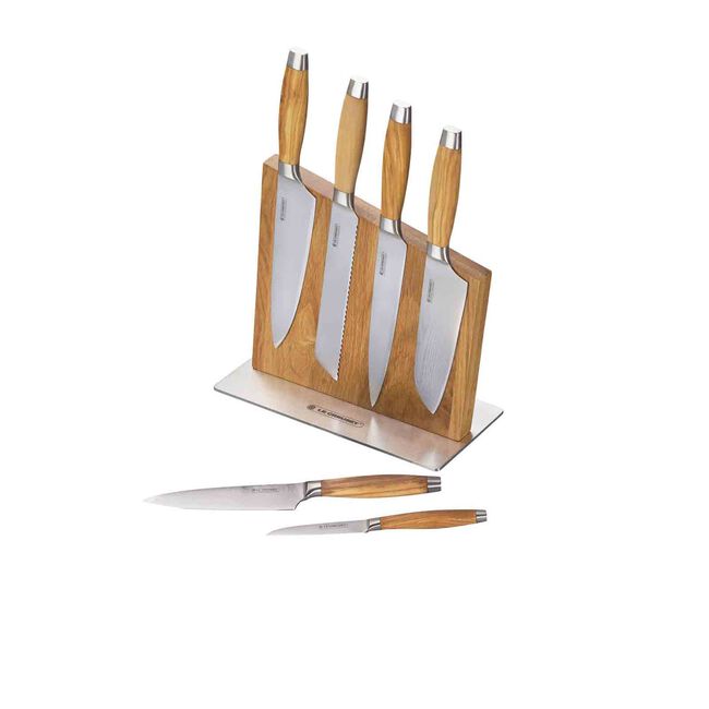 Set of 6 Knives with Olive Wood Handle Le Creuset