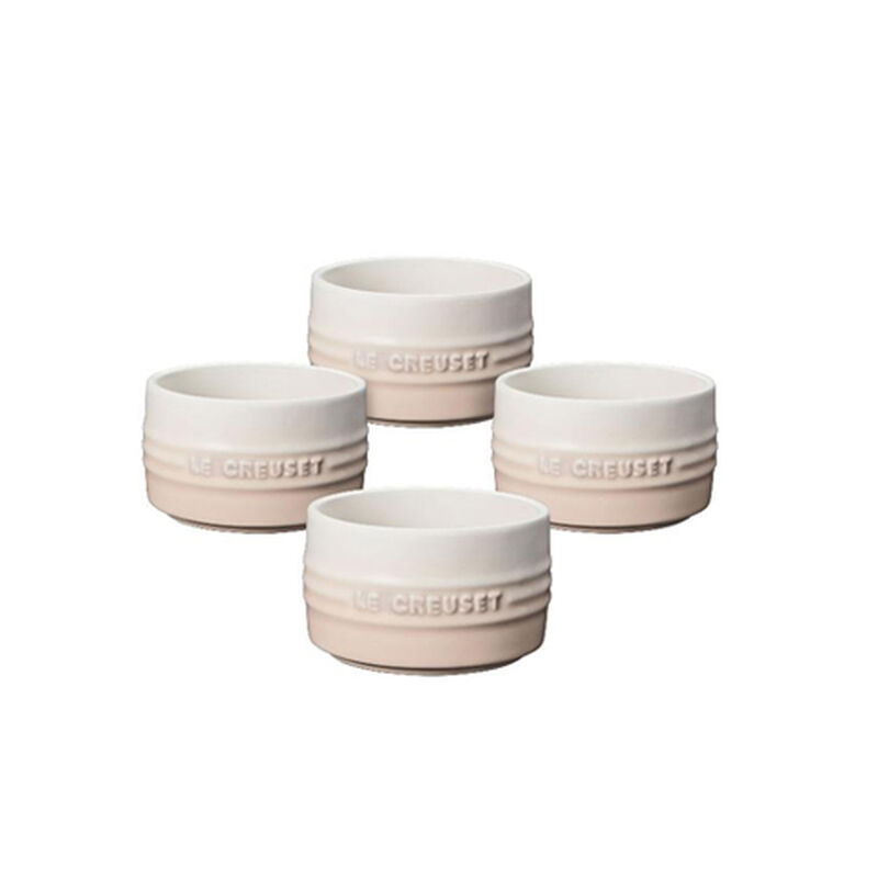Set of 4 Stackable Stoneware Ramekins Le Creuset