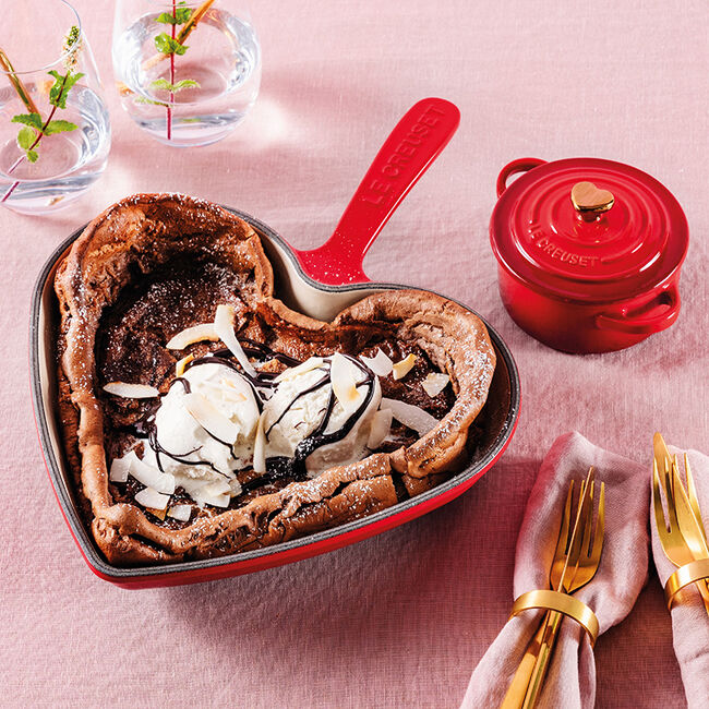 Dessert Skillet Cookie Le Creuset Heart Shaped Skillet Enamelled