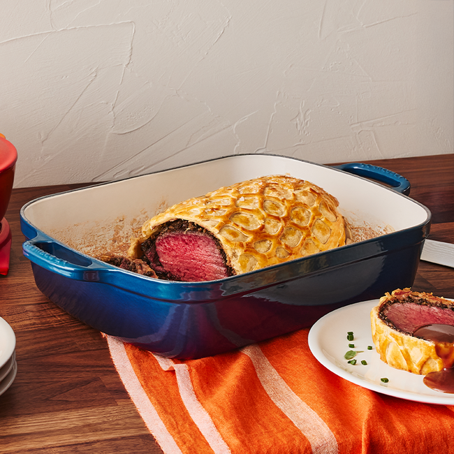 Plat à Pâtisserie Le Creuset Céramique Bleu 12x8 Pouces - Neuf Avec étiquette