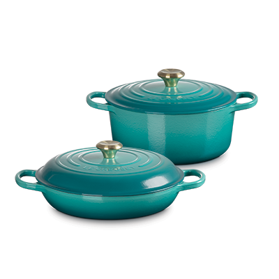 Série De 5 Casseroles En Fonte Le Creuset – Marron, Gaz, Diamètres Variés (occasion)
