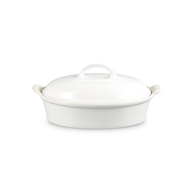 Heritage Oval CasseroleMatte White, view 2