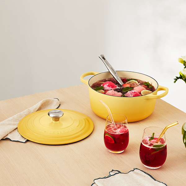 Punch estival avec sorbet