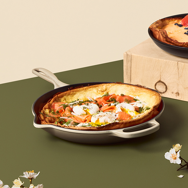 Savoury Dutch Babies with Horseradish Cream, Smoked Salmon and Poached Eggs