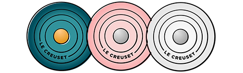 Bleu Riviera, Shell Pink & White