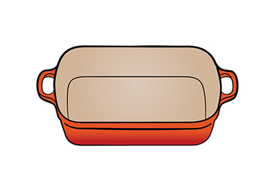 Plat à rôtir rectangulaire