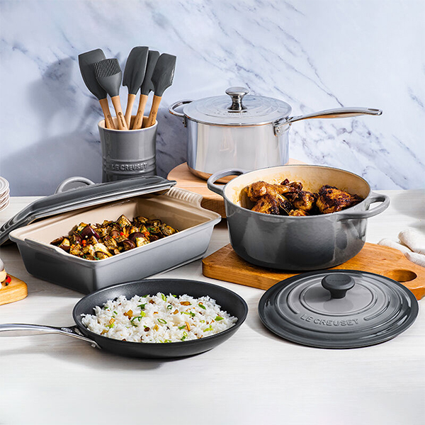 Poêle à frire en acier inoxydable Le Creuset 30 cm - Ares Accessoires de  cuisine