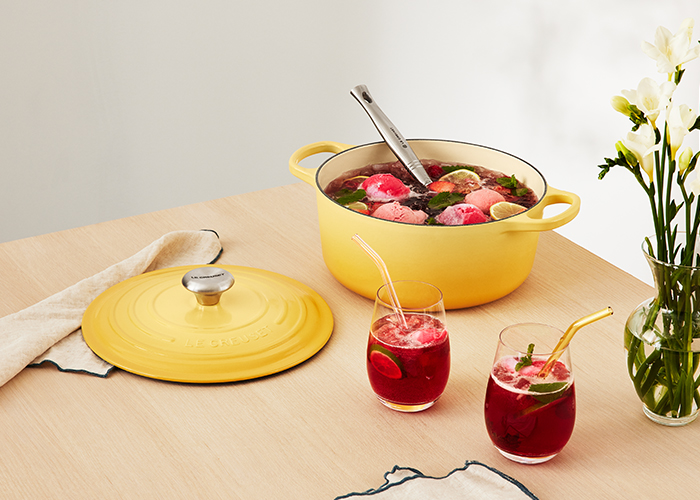 Punch estival avec sorbet