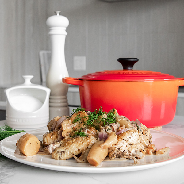 Coq au vin mousseux