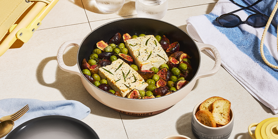 Oven-roasted Feta with Figs and Olives