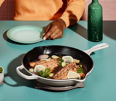 Truite citronnée avec salade de zucchini