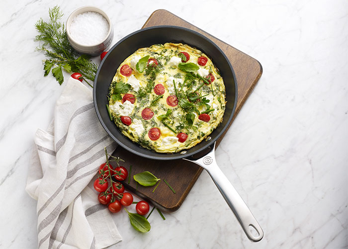 Frittata à la Ricotta, aux Tomates et aux Fines Herbes