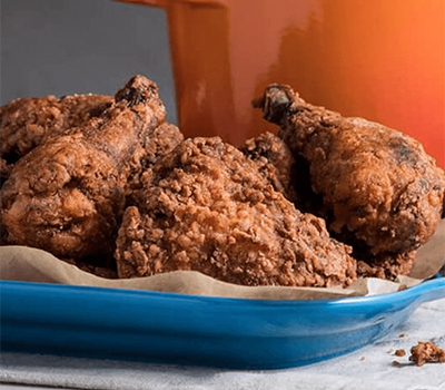 Poulet frit et saumuré au Bourbon