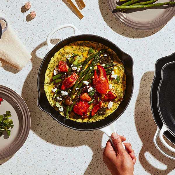 Omelette au Homard et aux Asperges