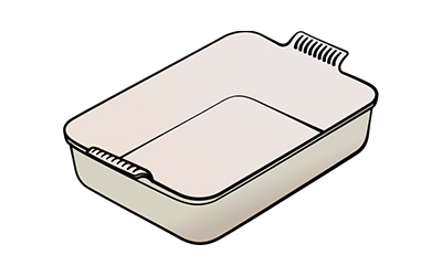 Plat rectangulaire profond