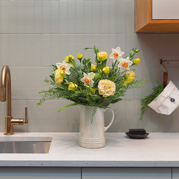 Use a pitcher as a flower vase