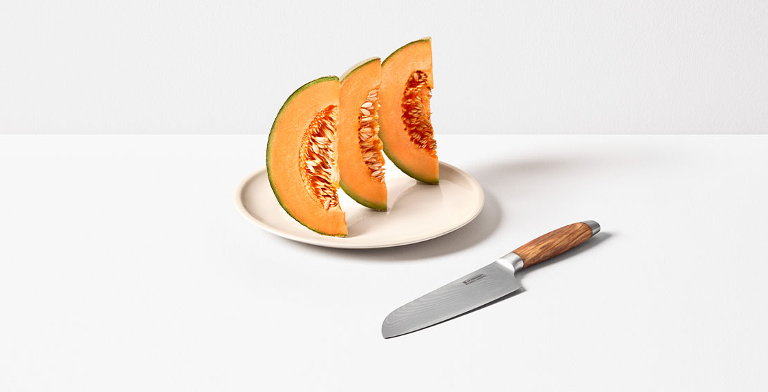 French-Made Petite Olivewood Santoku Knife