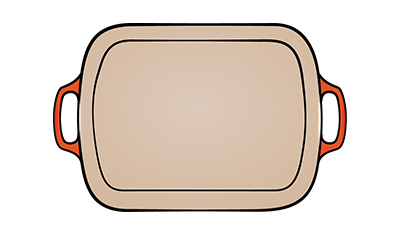 Plat à rôtir rectangulaire