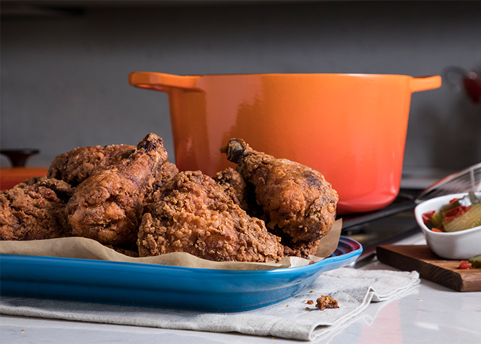 Poulet Frit et Saumuré au Bourbon