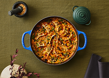 One-Pot Pork And Coriander Dumplings & Red Curry Satay Sauce