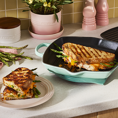 Grilled Cheese with Asparagus and Honey Mustard Sauce