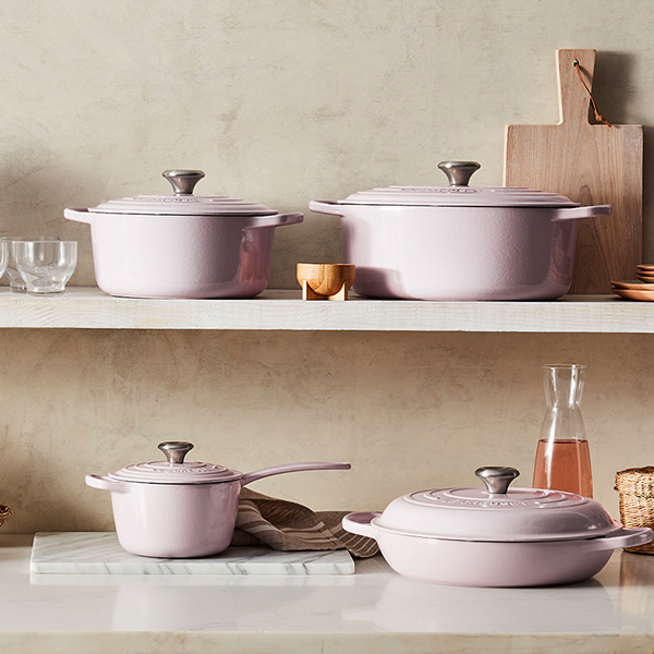 Display your cookware on open shelving