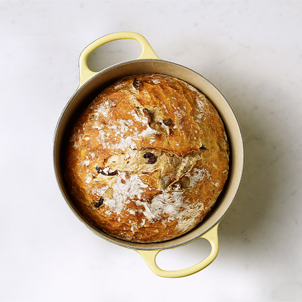 Olive & Rosemary No Knead Bread