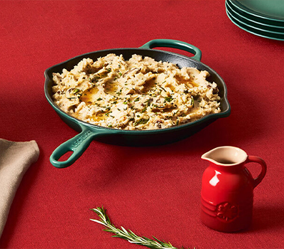 Purée de pommes de terre avec beurre noisette et herbes