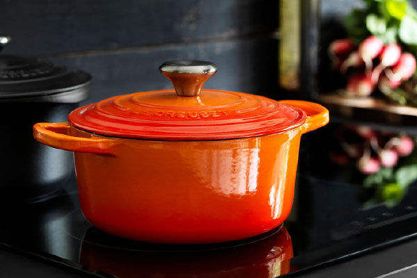 le creuset with induction cooktop