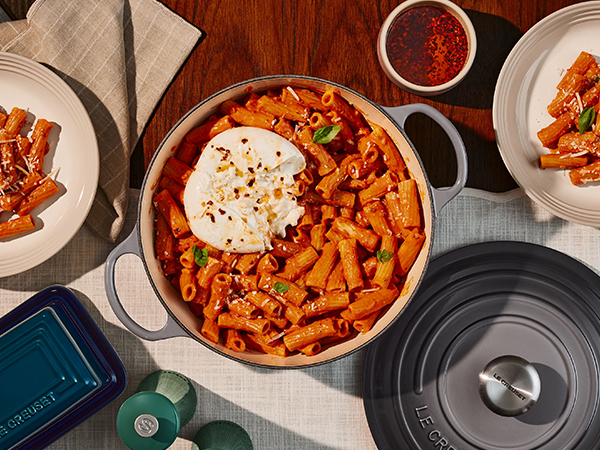 Pâtes épicées à la vodka et à la burrata