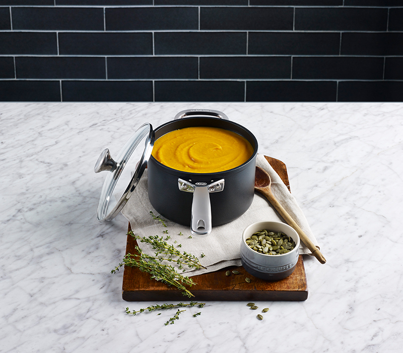 Soupe à la citrouille et aux pommes