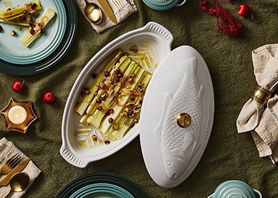 Poireaux et sauce beurre noisette