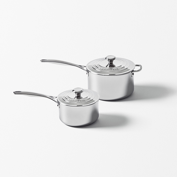 Casseroles en acier inoxydable (1,9 L et 3,8 L)