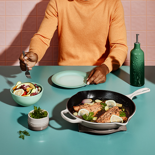 Lemon Trout with Zucchini Salad
