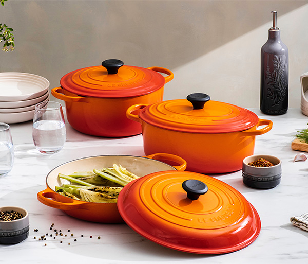 Ensemble cocotte ronde et braisière 