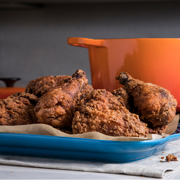 Poulet Frit et Saumuré au Bourbon