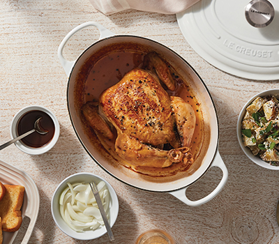 Poulet rôti avec sauce barbecue au vinaigre de cidre