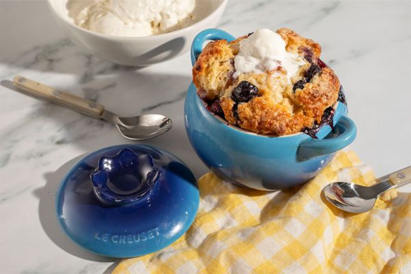 Blueberry-Meyer Lemon Mini Cobbler