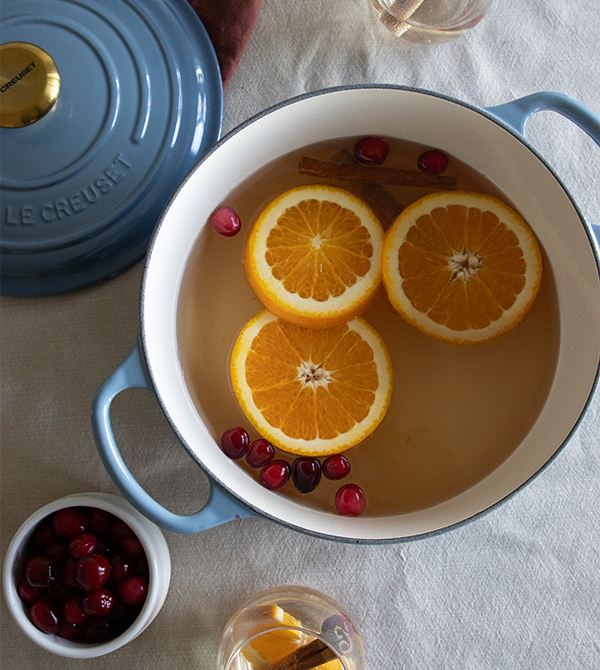 Punch aux canneberges, à la grenade, à l’orange et au prosecco