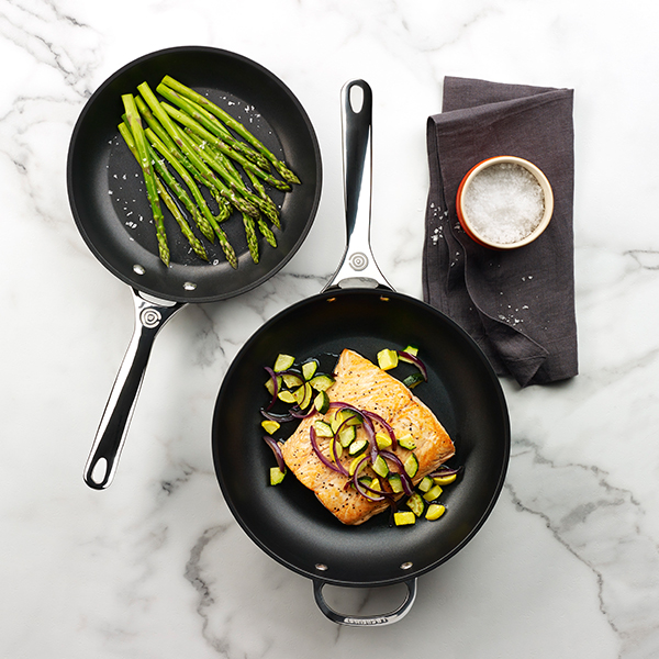Saumon poêlé avec zucchini