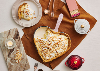 Heart Skillet Coconut Cream Pie