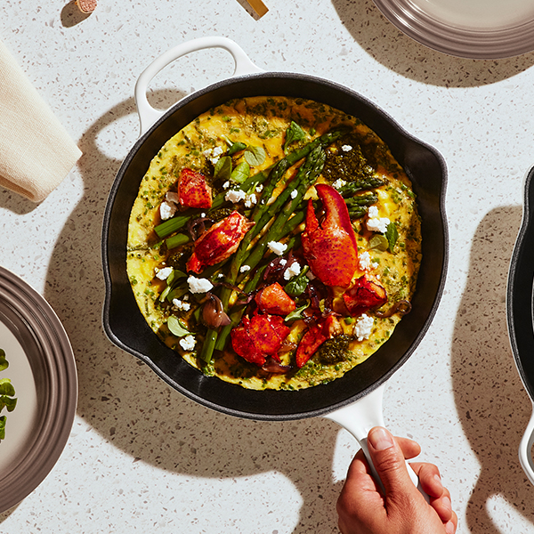 Omelette au Homard et aux Asperges