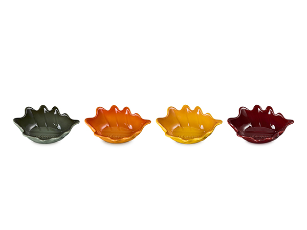 Set of 4 Mini Oak Leaf Dishes
